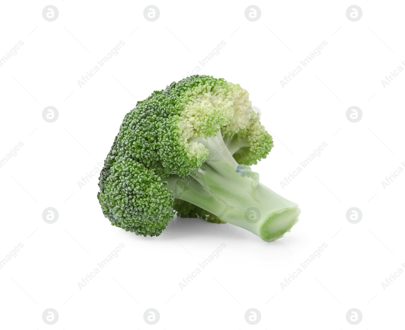 Photo of Fresh raw green broccoli isolated on white