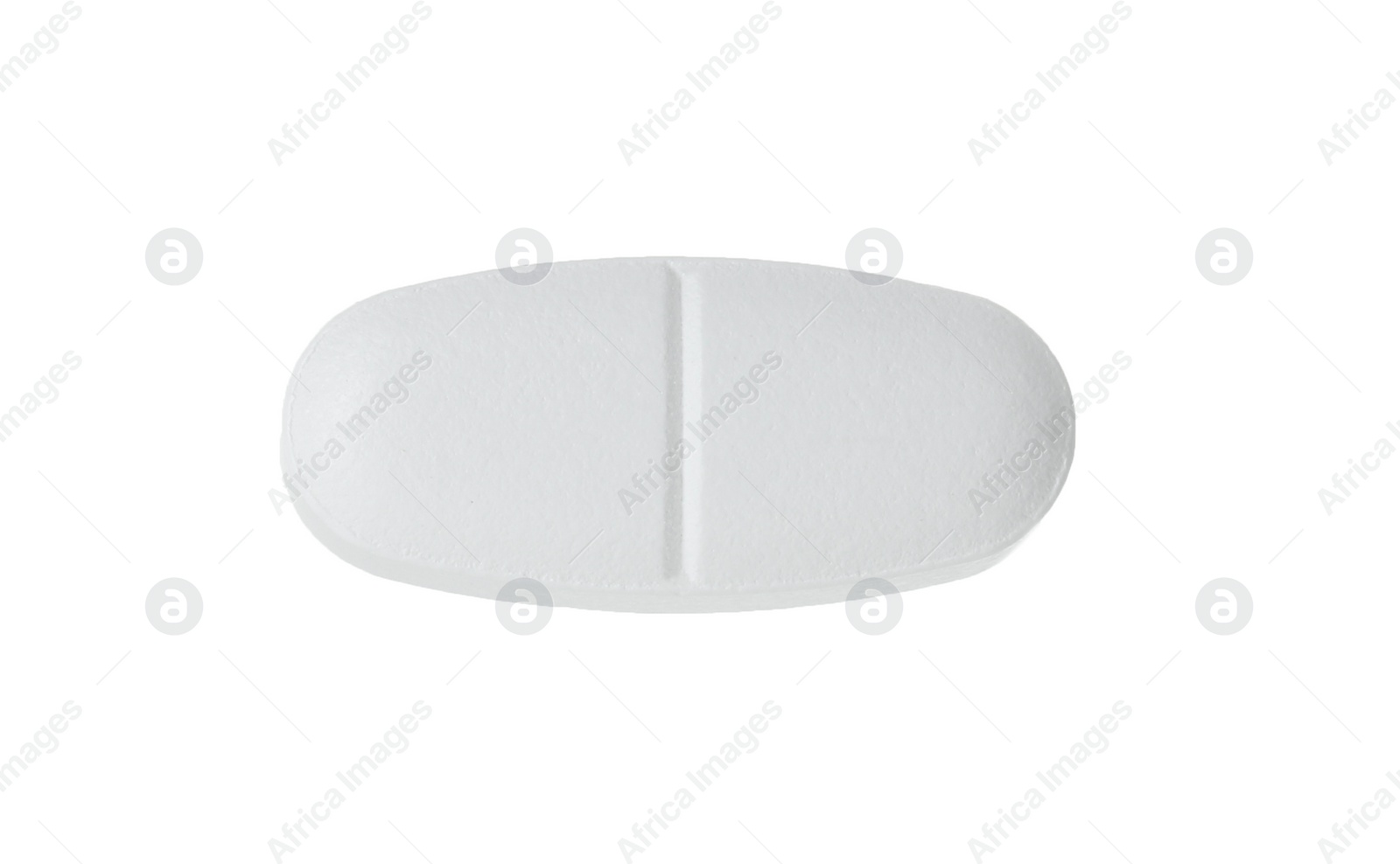 Photo of One vitamin pill isolated on white. Health supplement