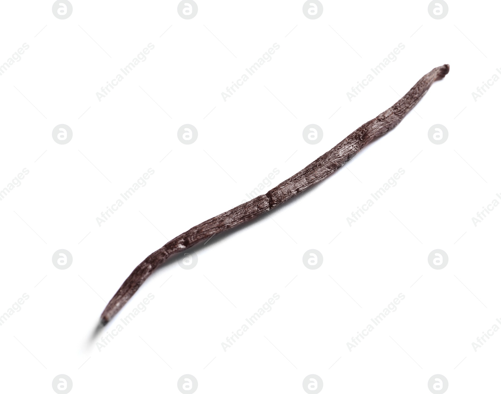 Photo of Aromatic vanilla stick on white background