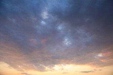 Picturesque view of sky with clouds at sunset