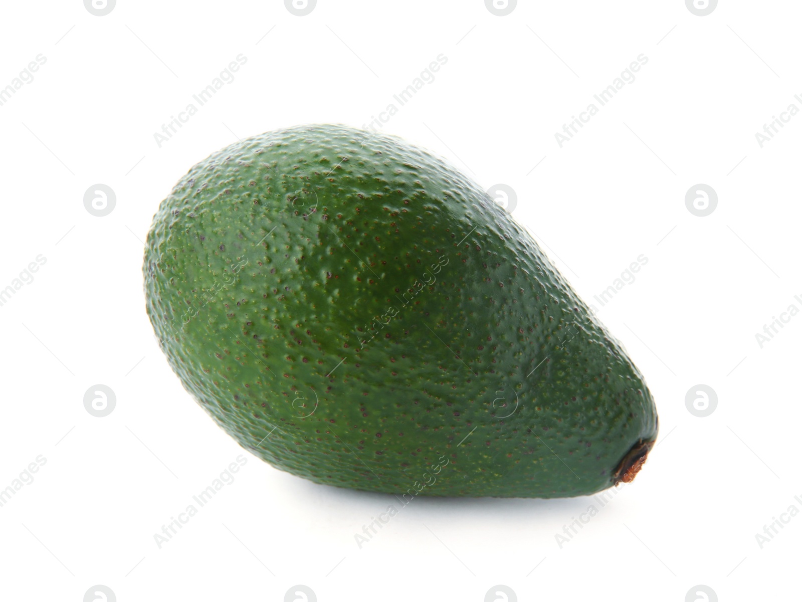 Photo of Ripe avocado on white background. Tropical fruit