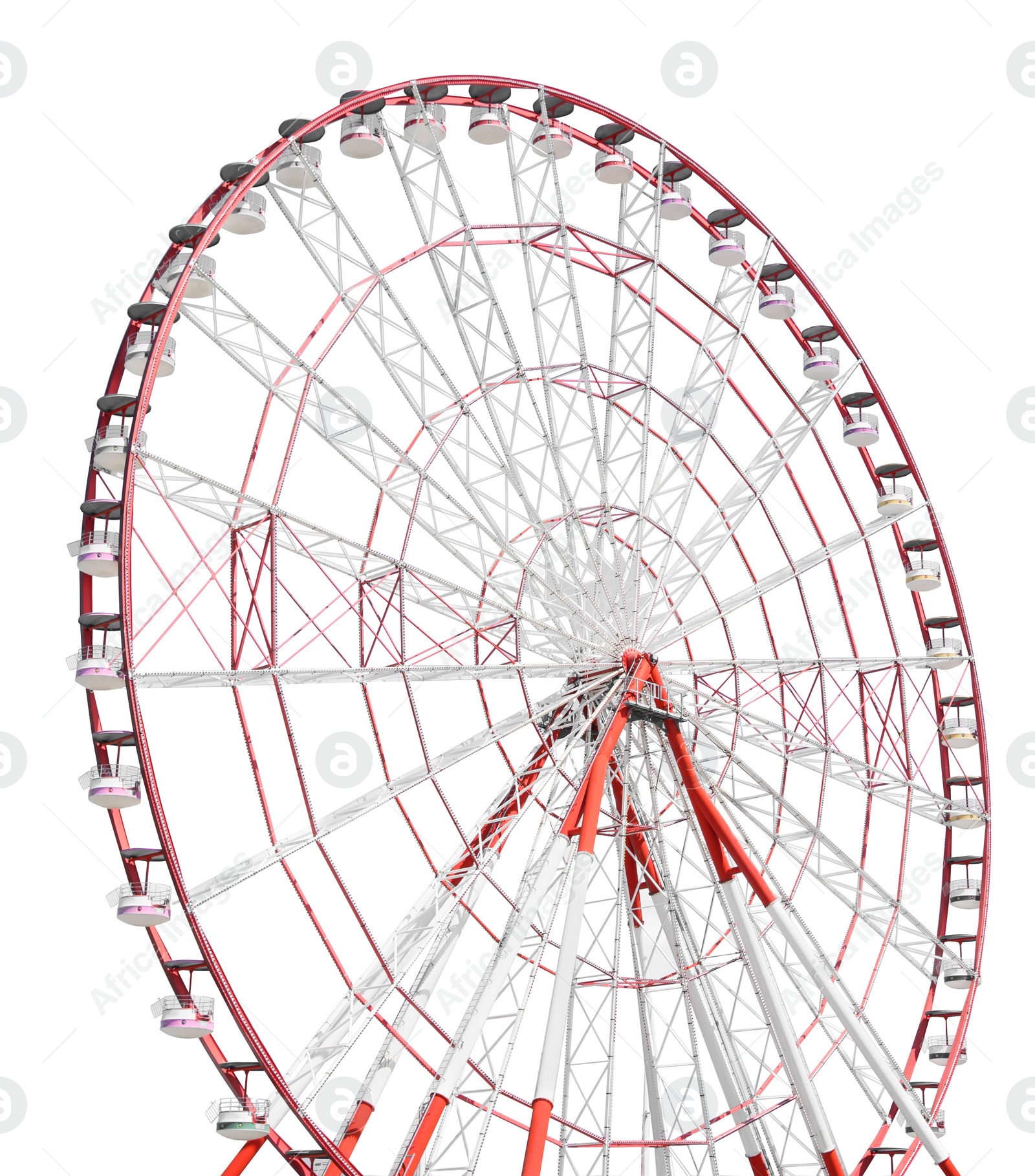 Image of Beautiful large Ferris wheel isolated on white