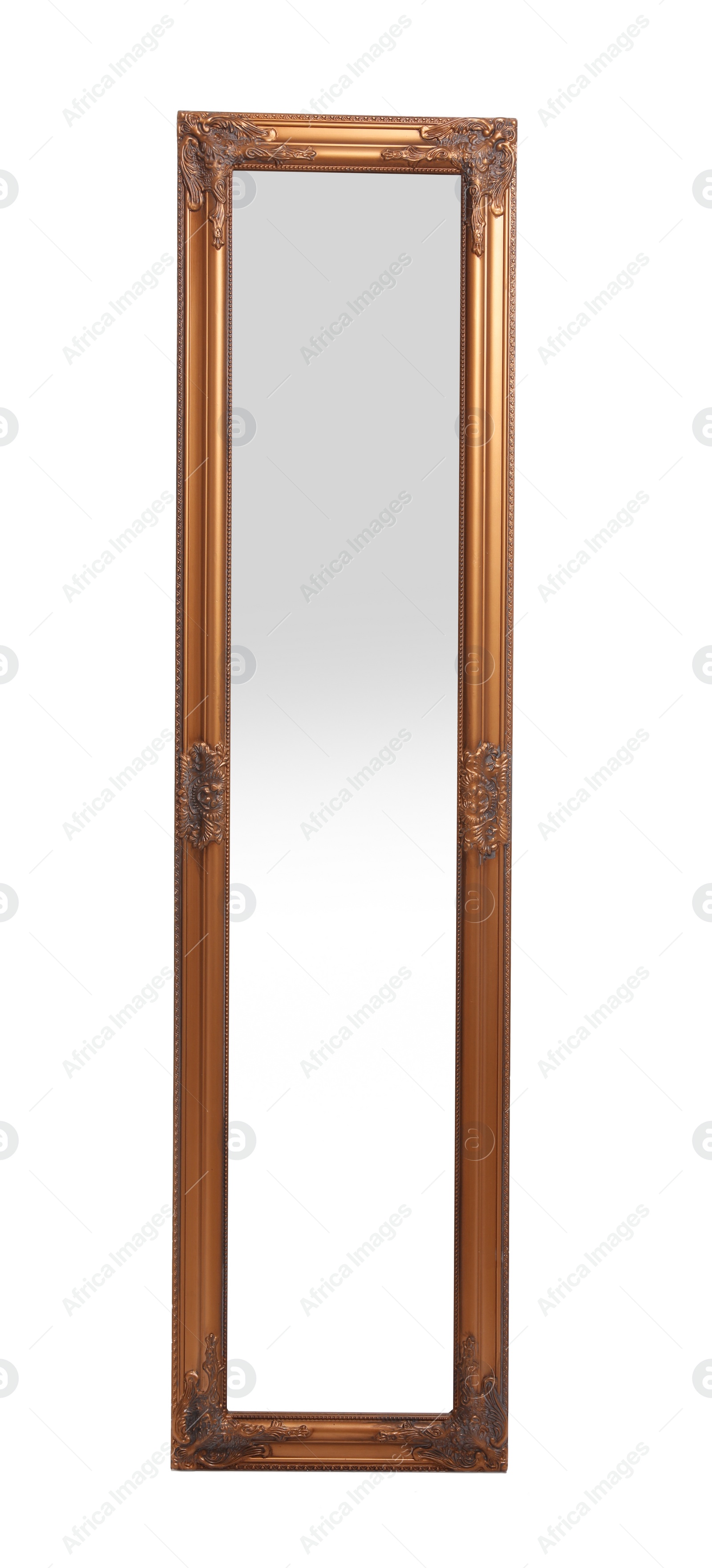 Photo of Beautiful vintage mirror isolated on white. Home decor