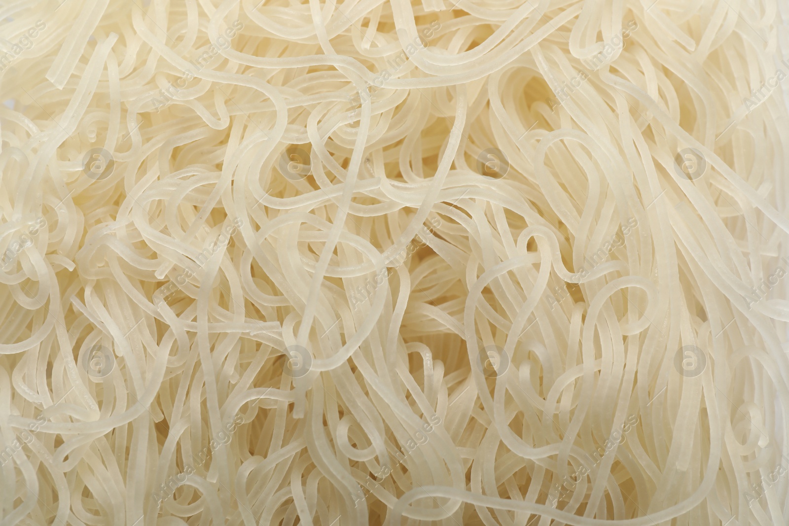 Photo of Closeup view of dried rice noodles as background