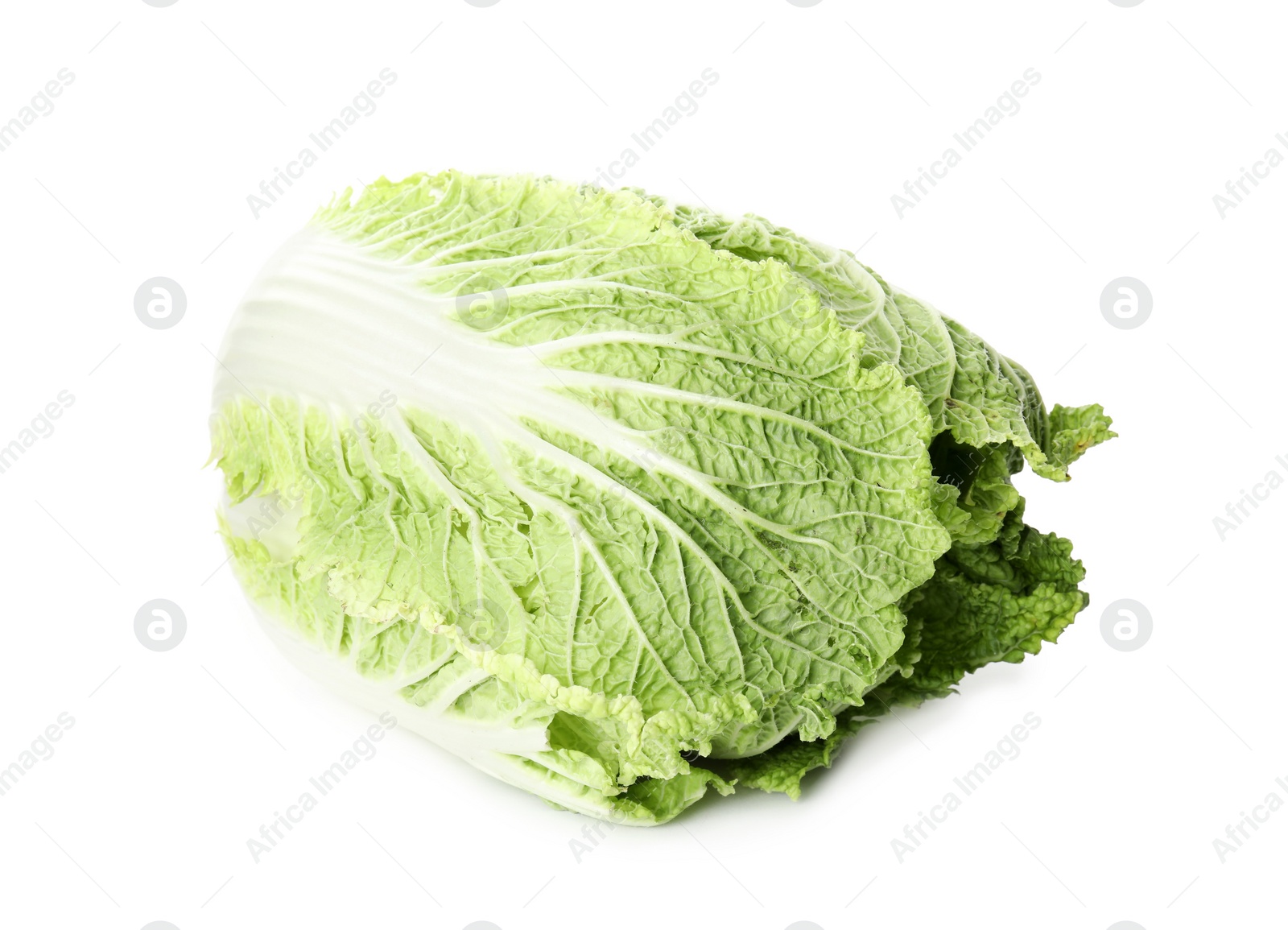 Photo of Fresh ripe Chinese cabbage isolated on white