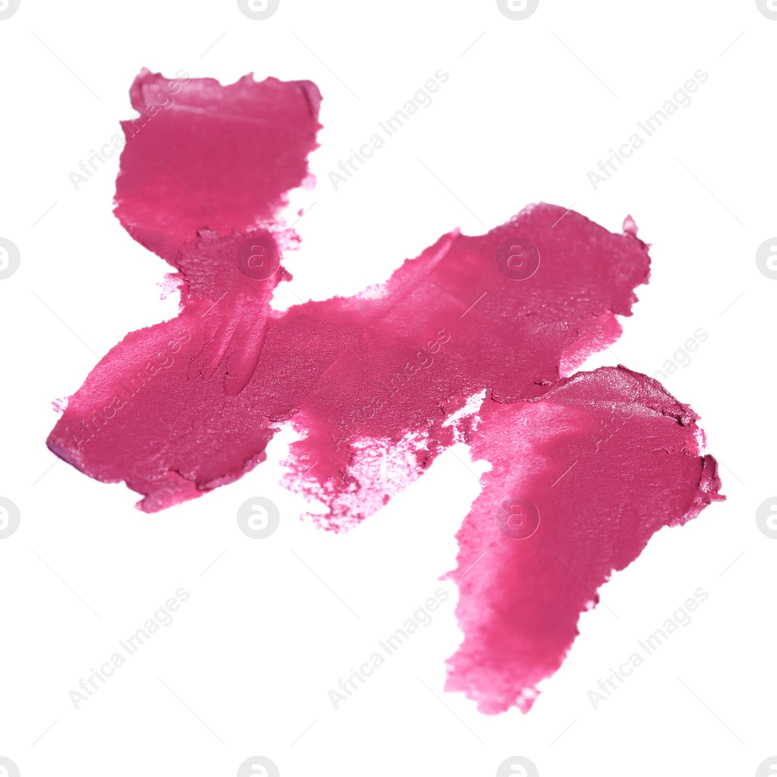 Photo of Smears of beautiful lipstick on white background