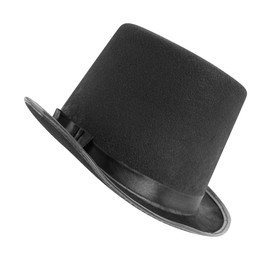 Photo of Black magician top hat isolated on white