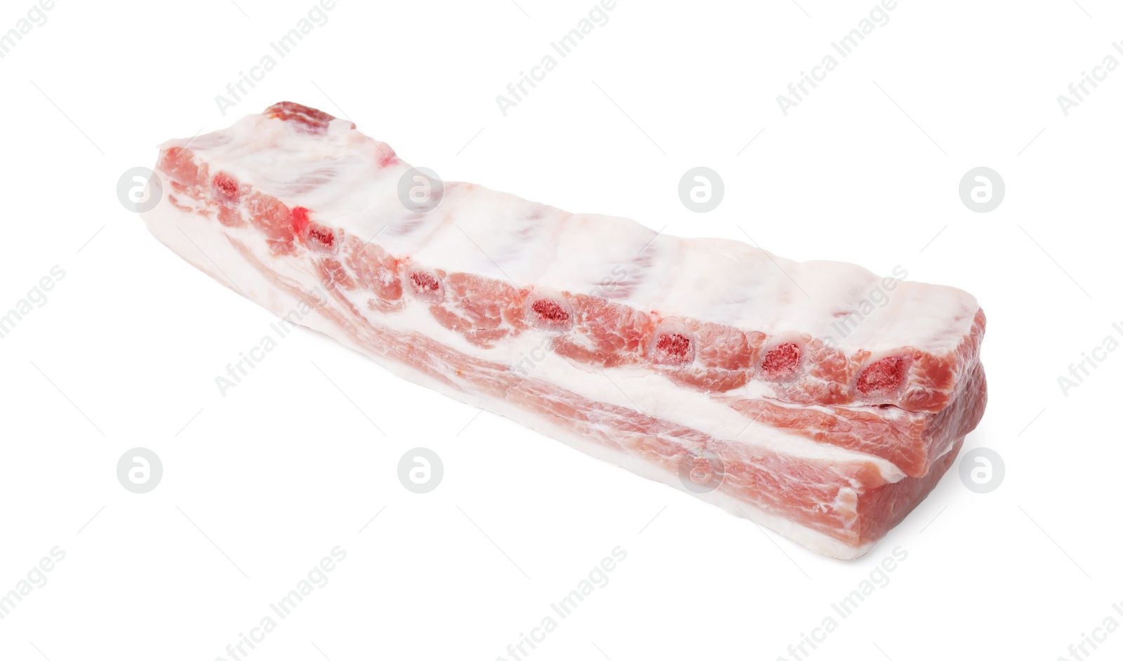 Photo of Fresh raw pork ribs isolated on white