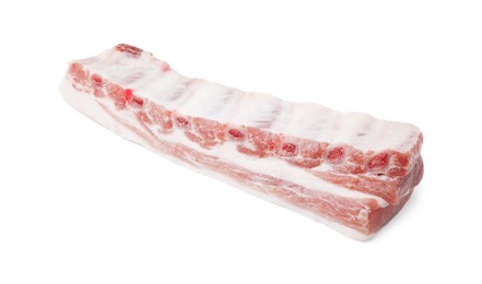 Photo of Fresh raw pork ribs isolated on white