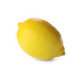 Ripe fresh lemon fruit on white background