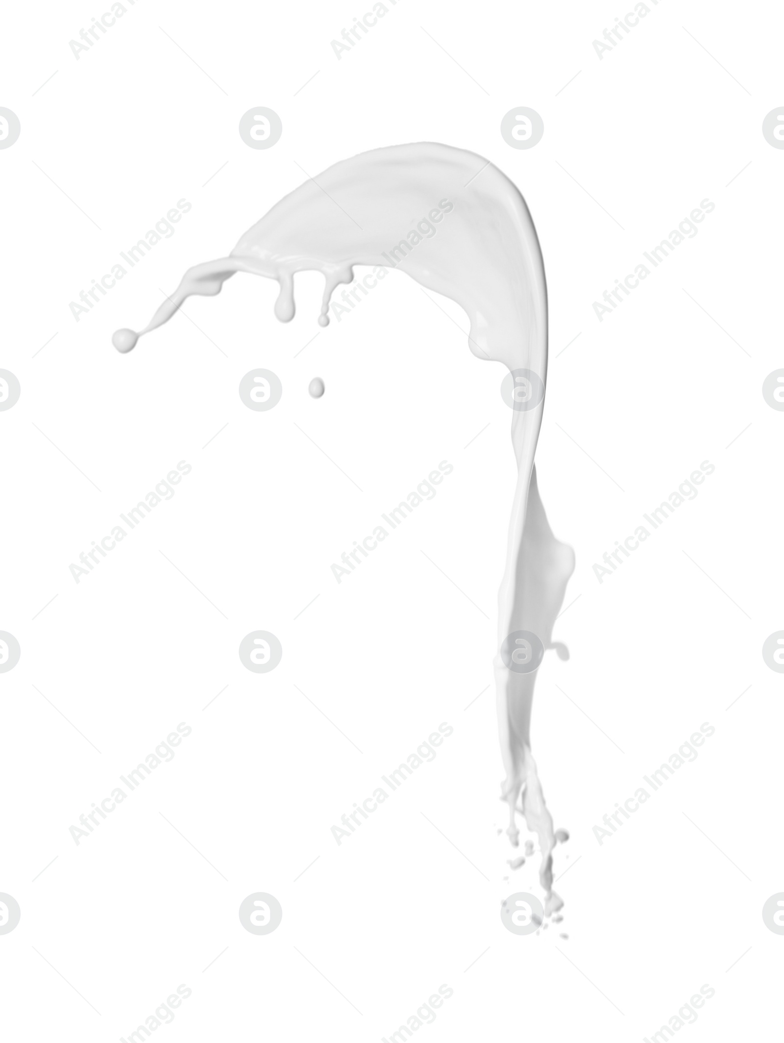 Photo of Splash of fresh milk isolated on white