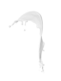 Photo of Splash of fresh milk isolated on white