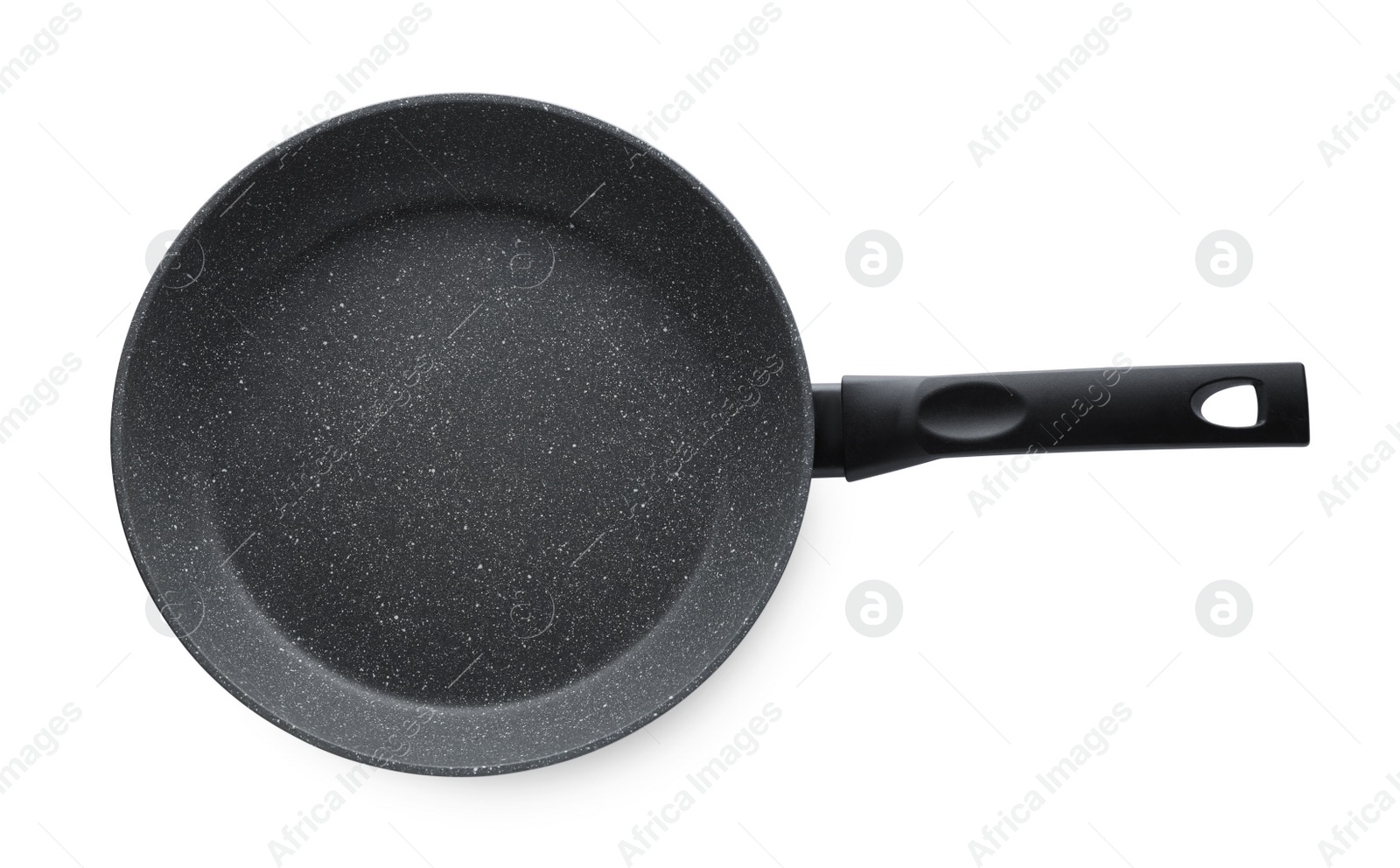 Photo of New non-stick frying pan isolated on white