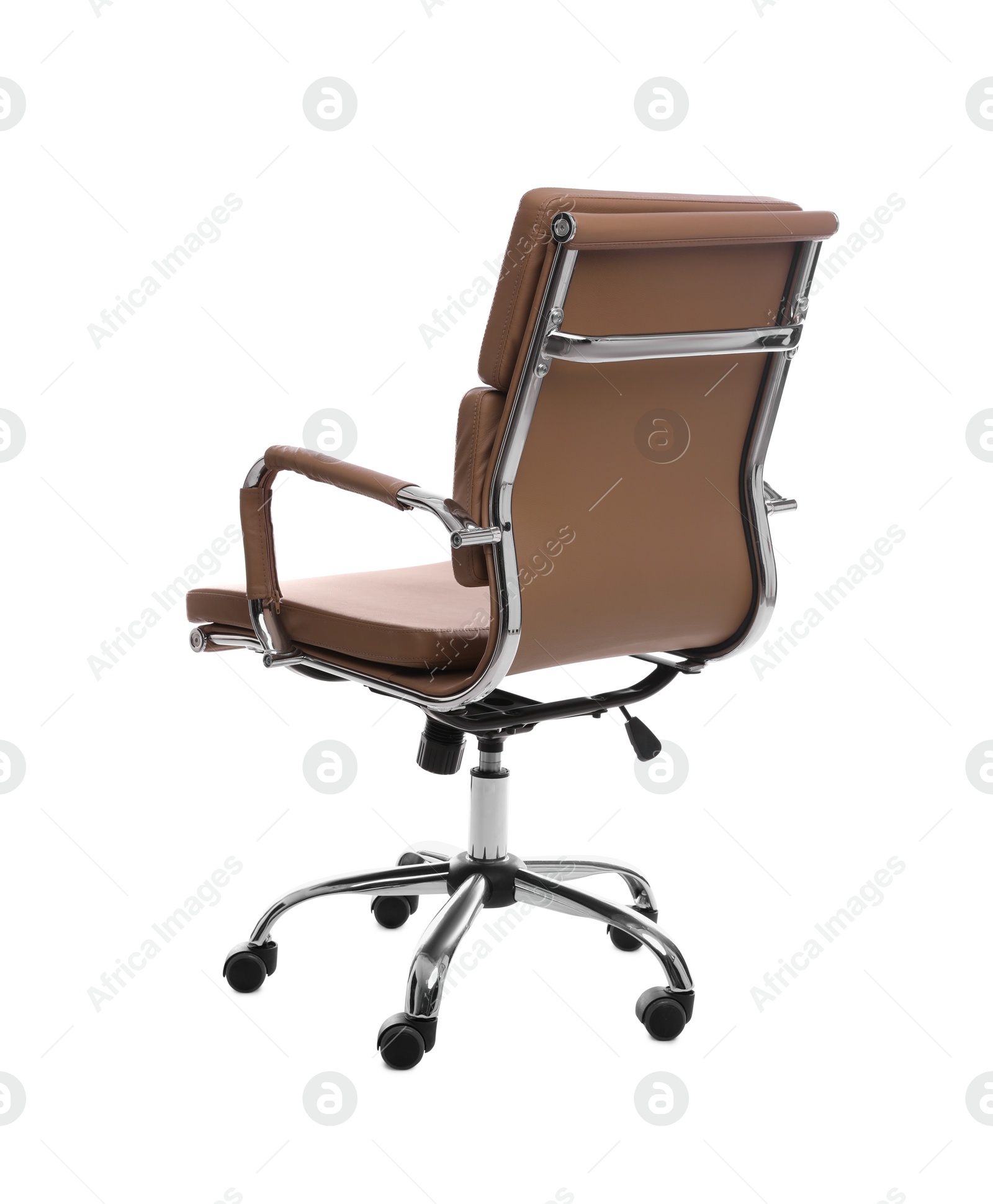 Photo of Comfortable leather office chair isolated on white