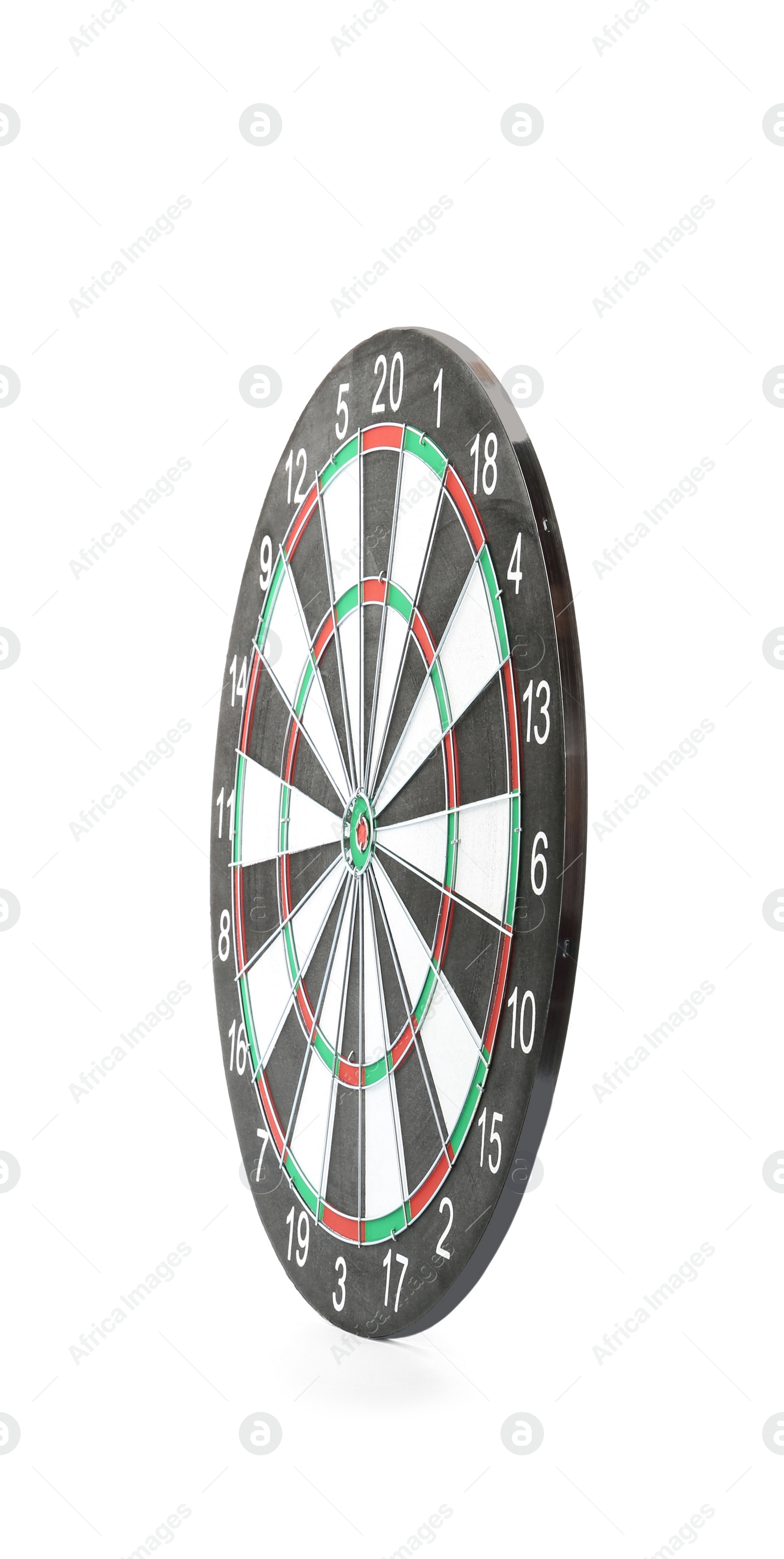 Photo of New empty dart board isolated on white