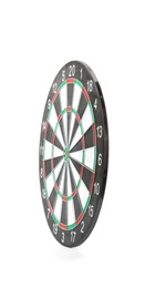 New empty dart board isolated on white