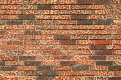 Photo of Texture of red brick wall as background