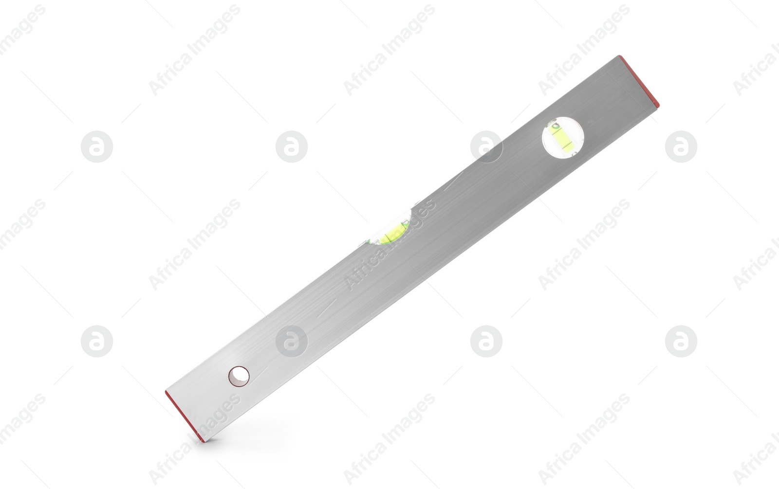 Photo of New building level on white background. Professional construction tool