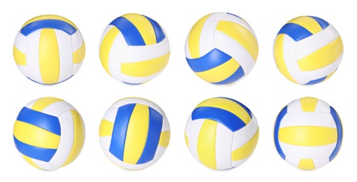 Image of Volleyball ball isolated on white, different sides