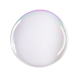 Beautiful transparent soap bubble isolated on white