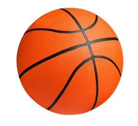 Photo of New orange basketball ball isolated on white