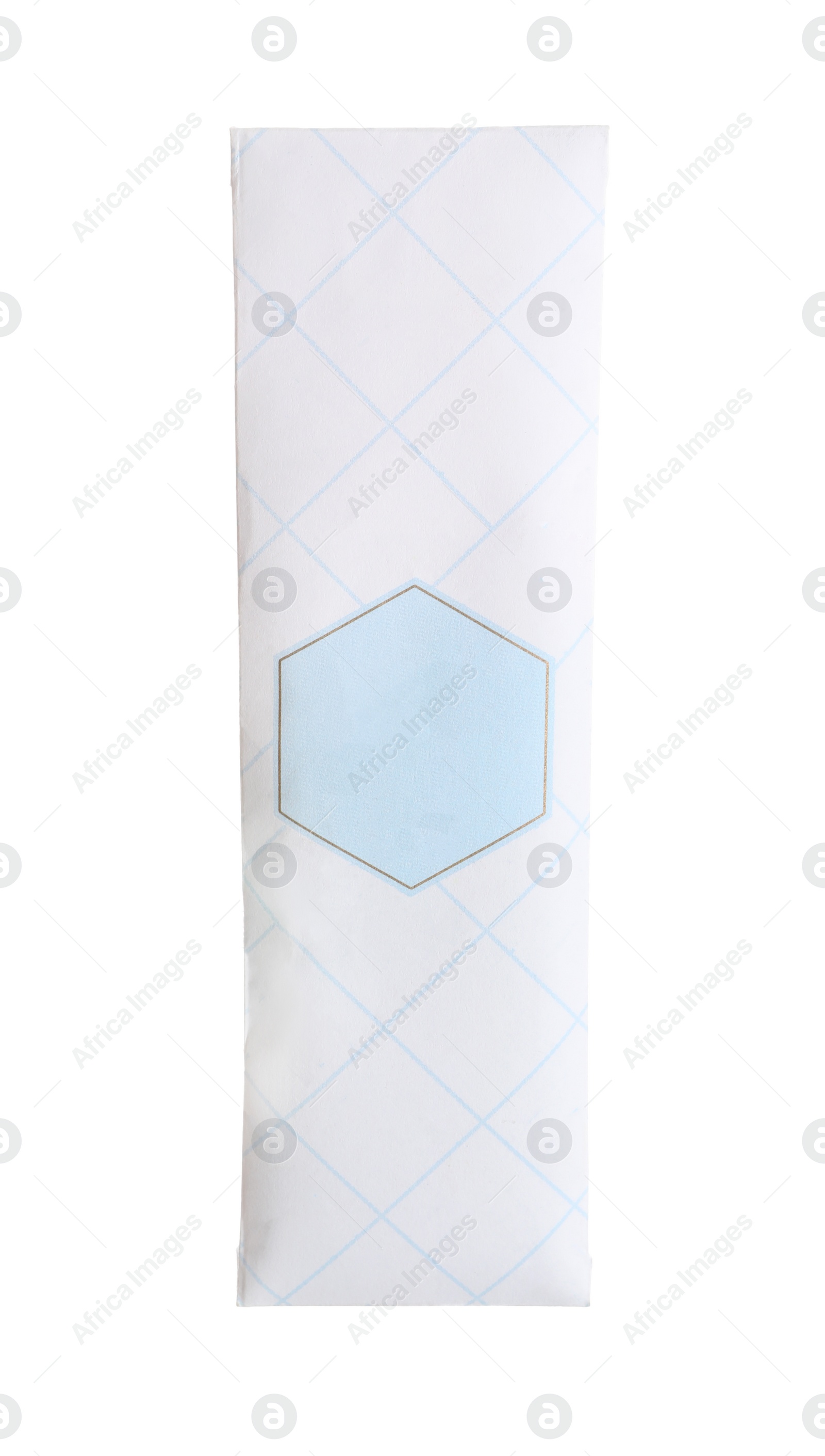 Photo of Paper scented sachet isolated on white background