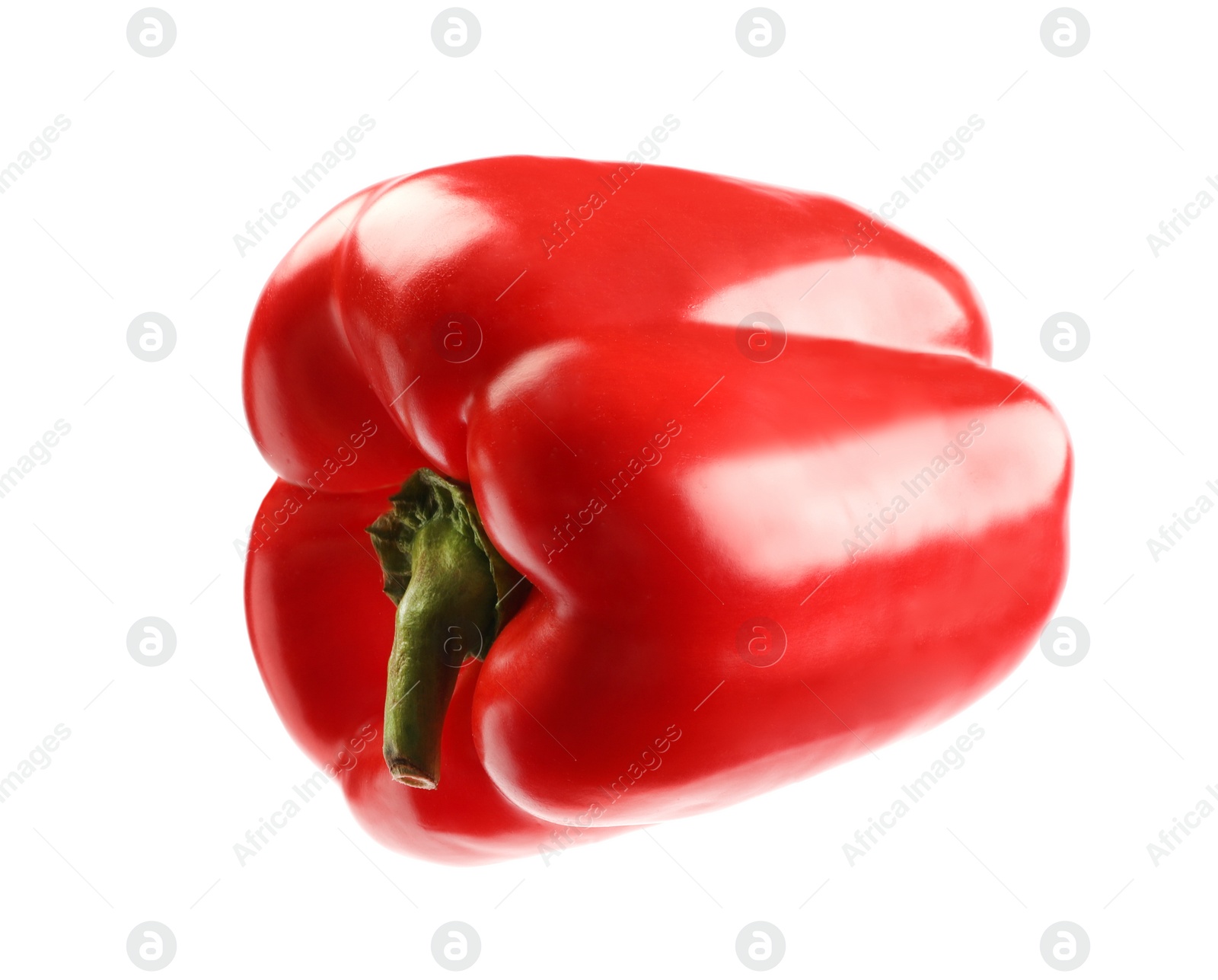 Photo of Ripe red bell pepper isolated on white