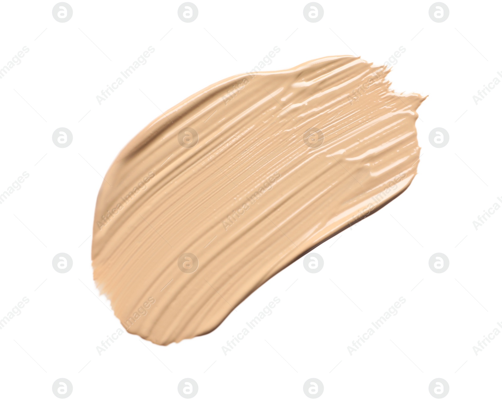 Photo of Swatch of liquid skin foundation isolated on white, top view