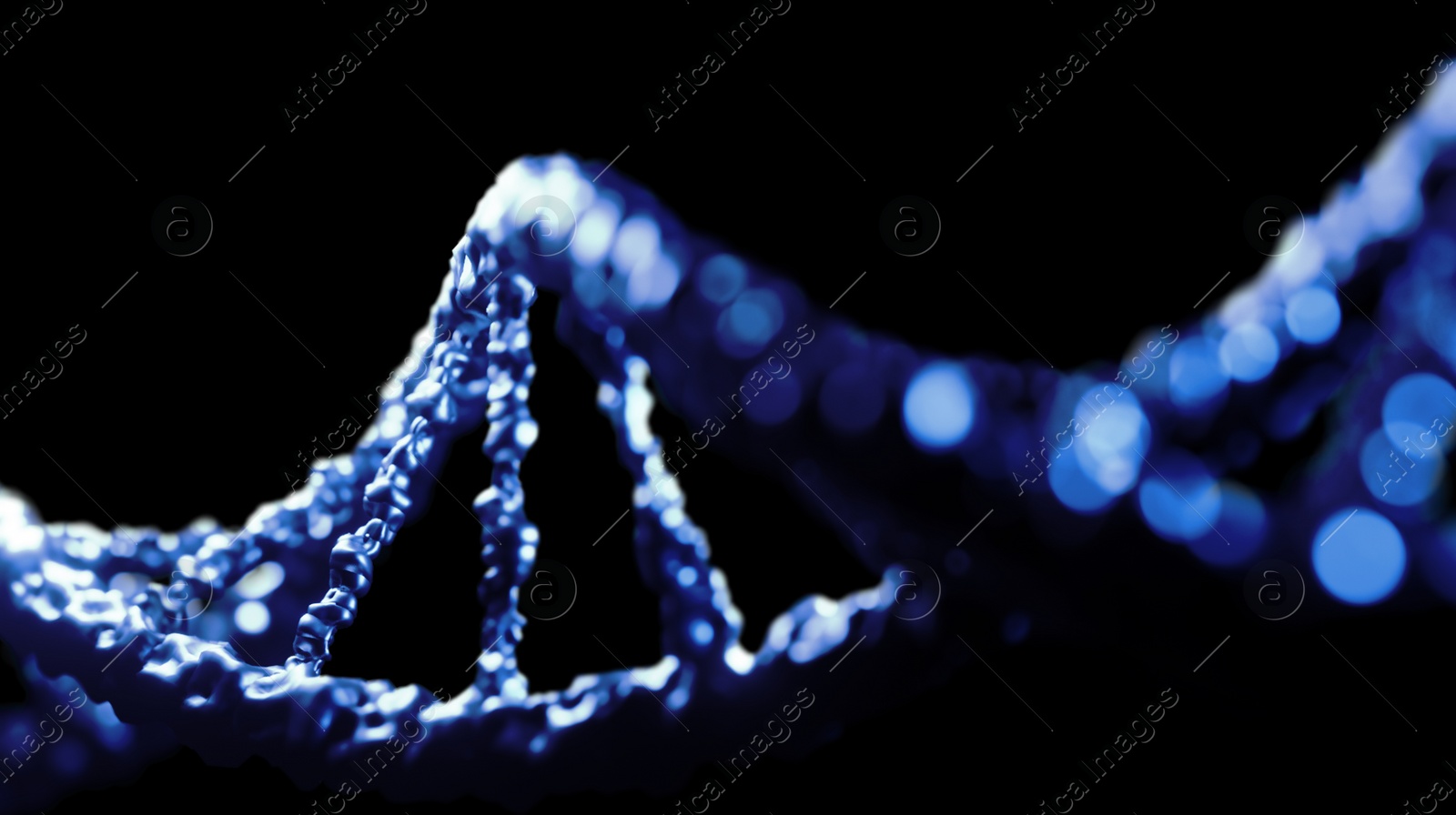 Illustration of Structure of DNA on dark background. Illustration