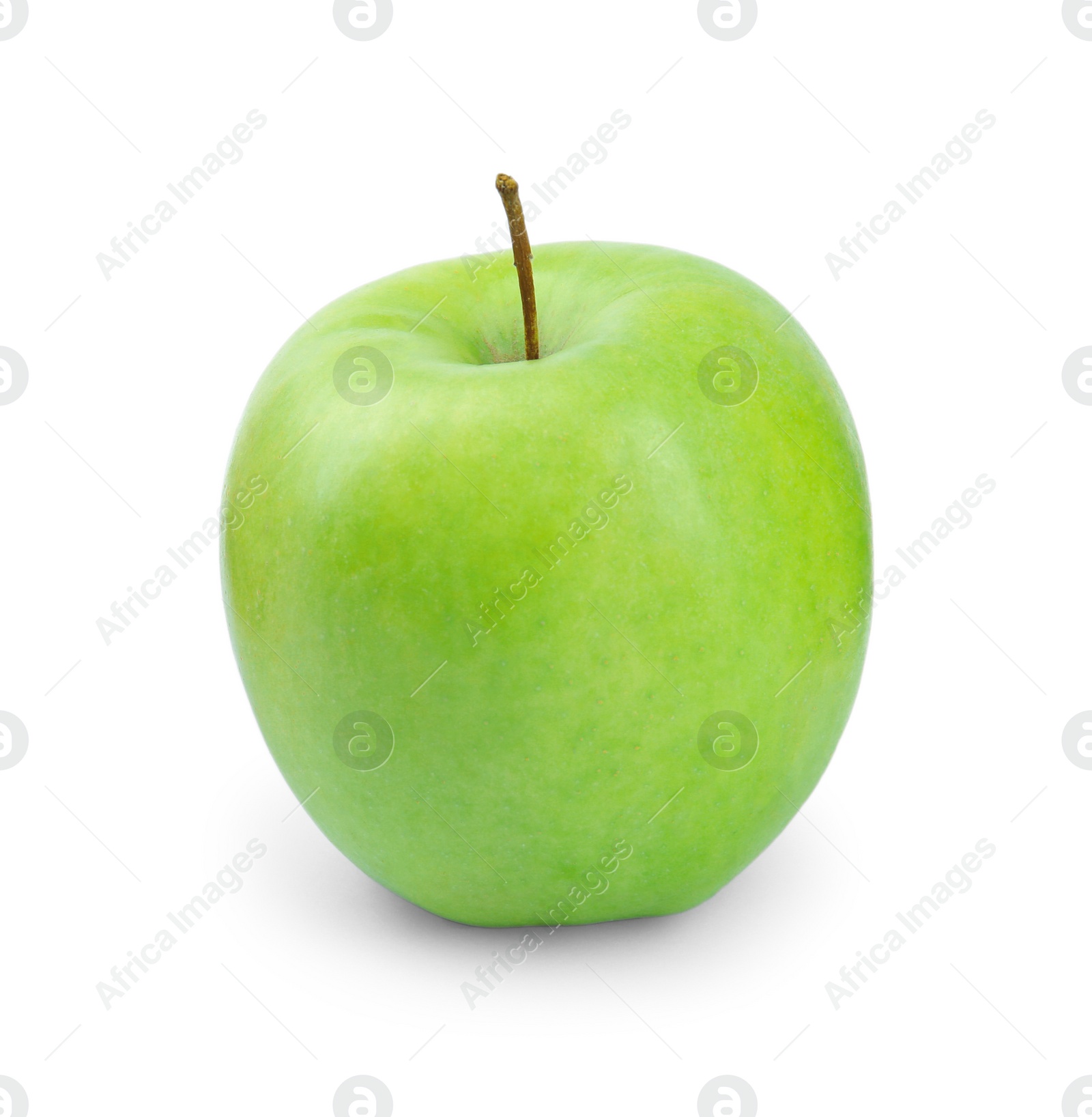 Photo of Fresh ripe green apple on white background