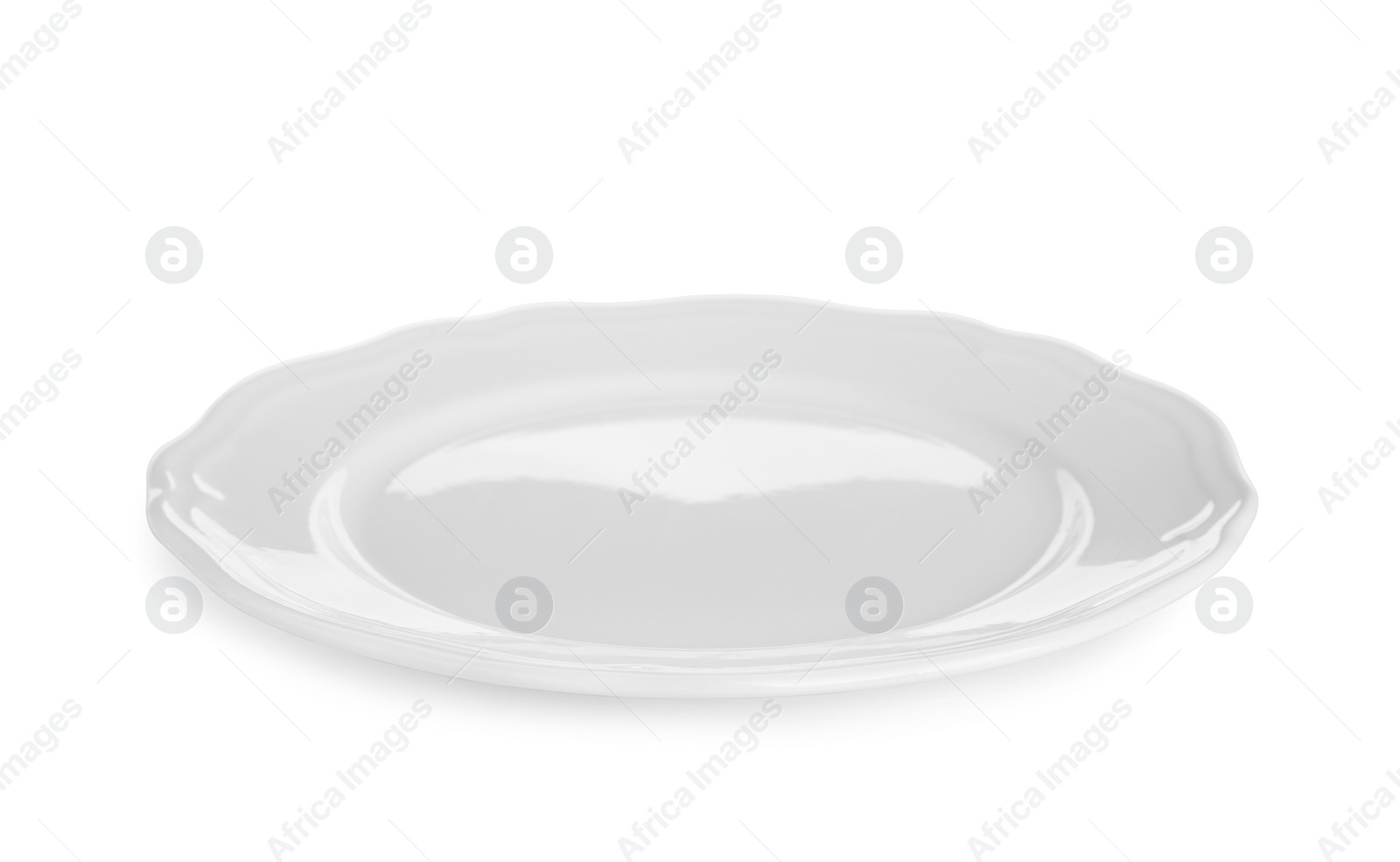 Photo of Clean empty ceramic plate isolated on white