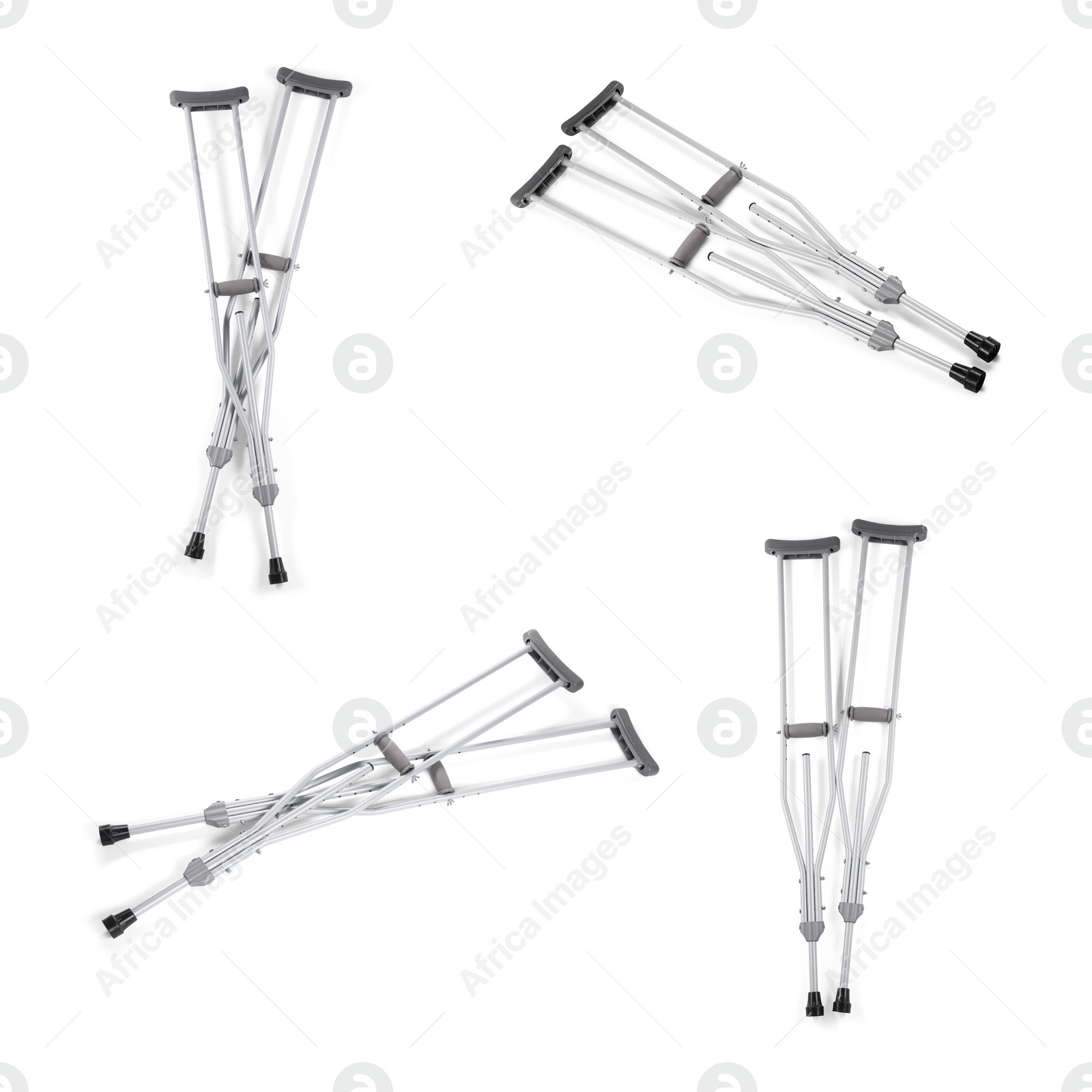 Image of Set with axillary crutches on white background