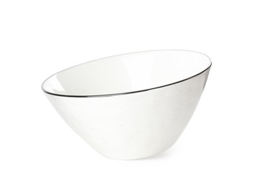 Photo of Clean empty ceramic bowl isolated on white