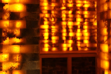 Photo of Interior of salt sauna in luxury spa center