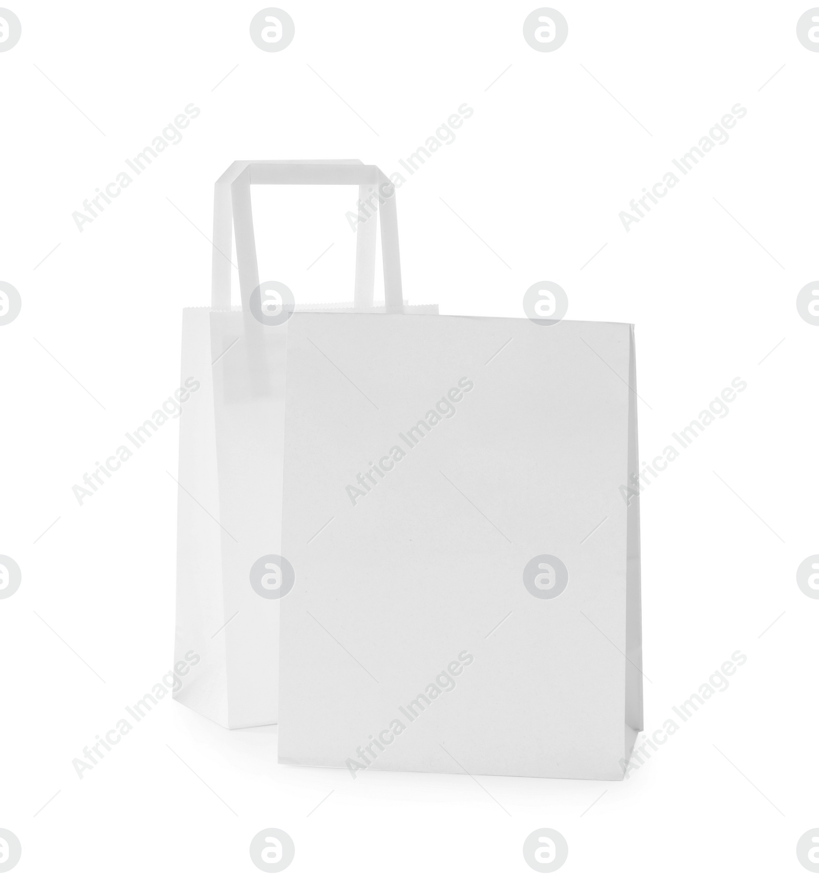 Photo of Two new paper bags isolated on white