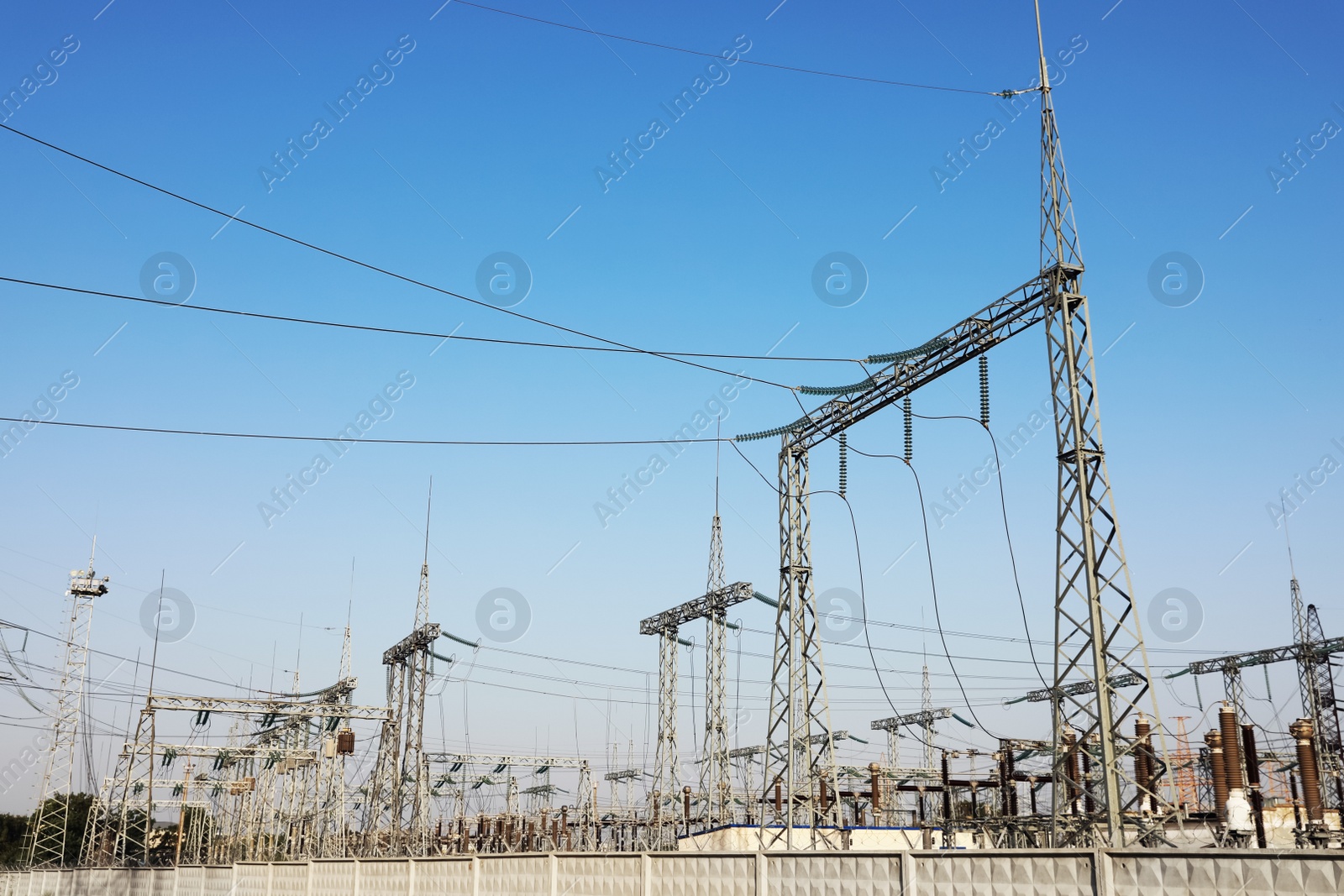 Photo of Modern electrical substation outdoors on sunny day