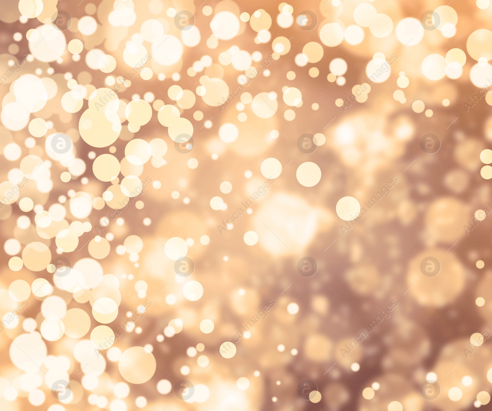 Image of Blurred view of beautiful Christmas lights, bokeh effect