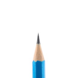 Photo of One sharp graphite pencil isolated on white