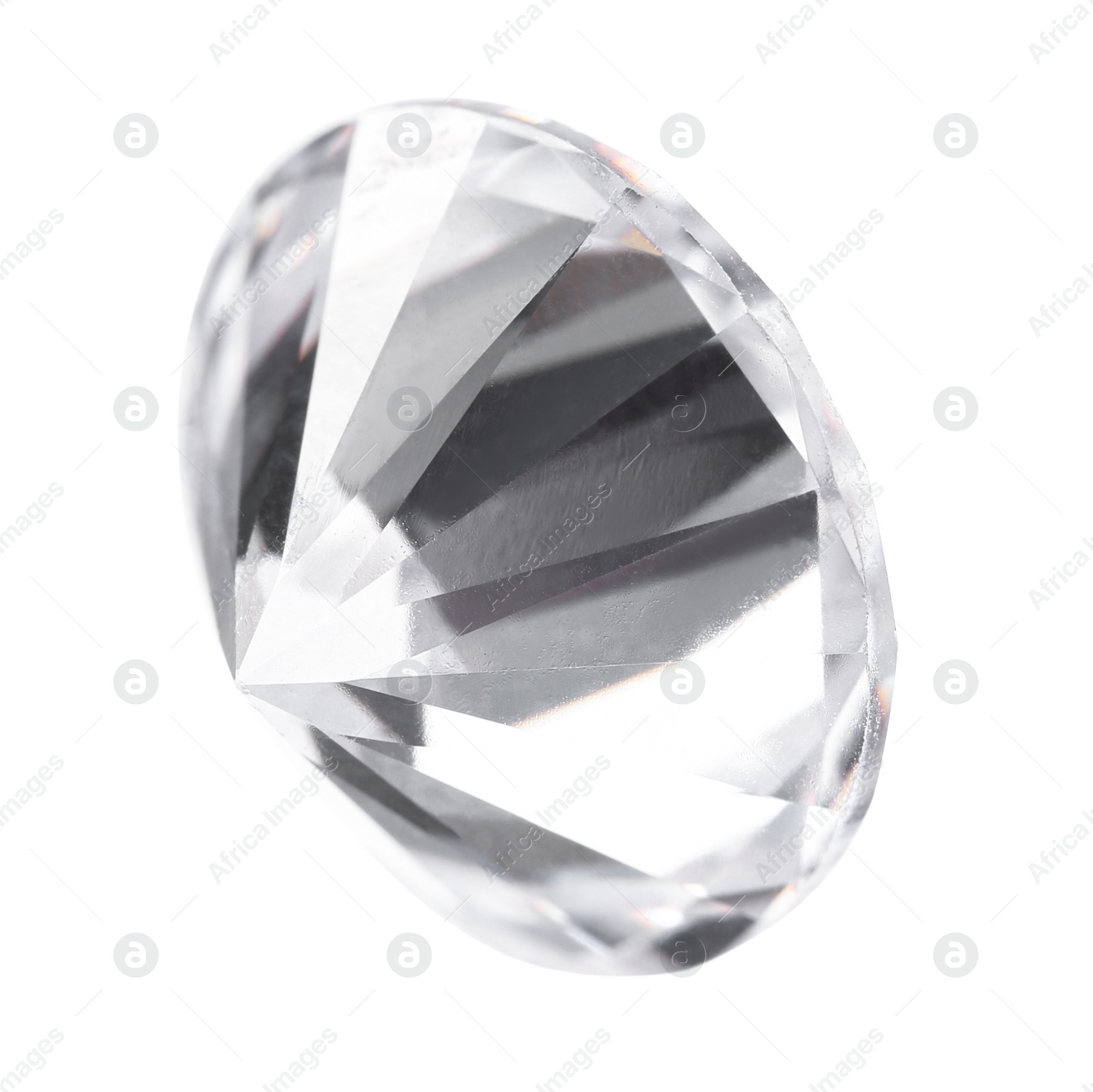 Photo of One beautiful shiny diamond isolated on white