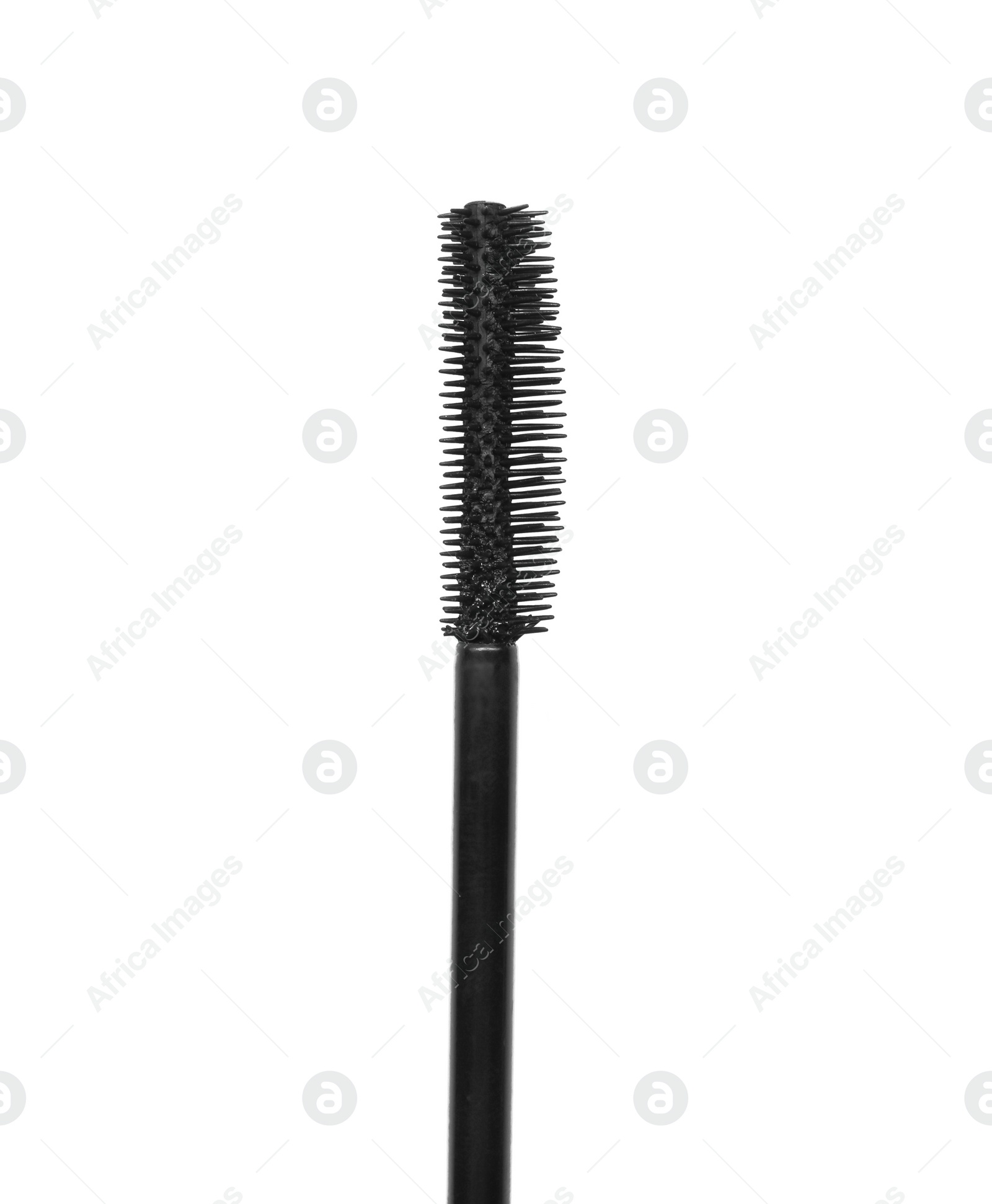 Photo of One mascara applicator isolated on white, top view. Makeup product