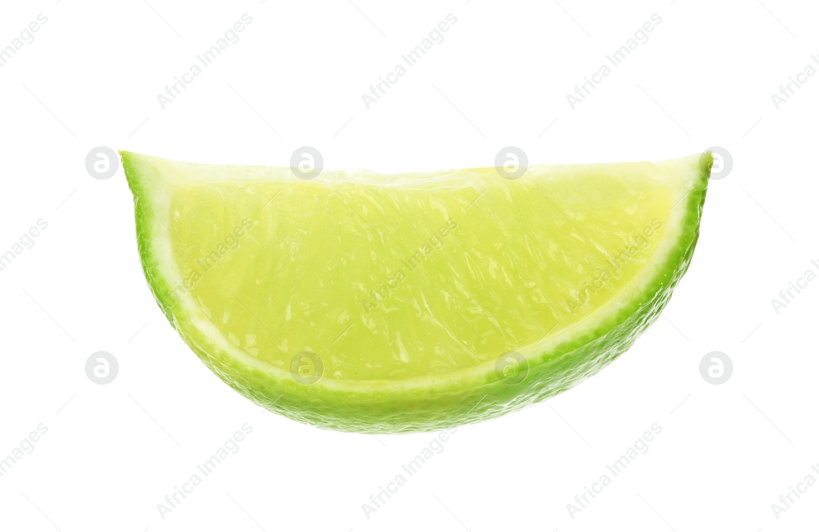 Photo of Slice of fresh lime on white background