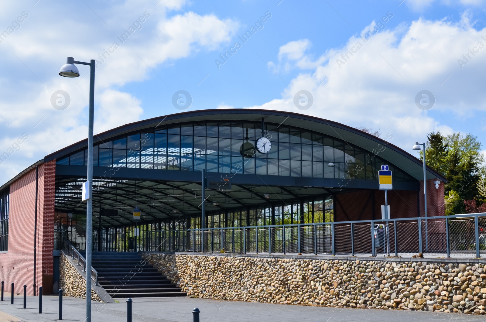 Photo of Beautiful public transport station on sunny day