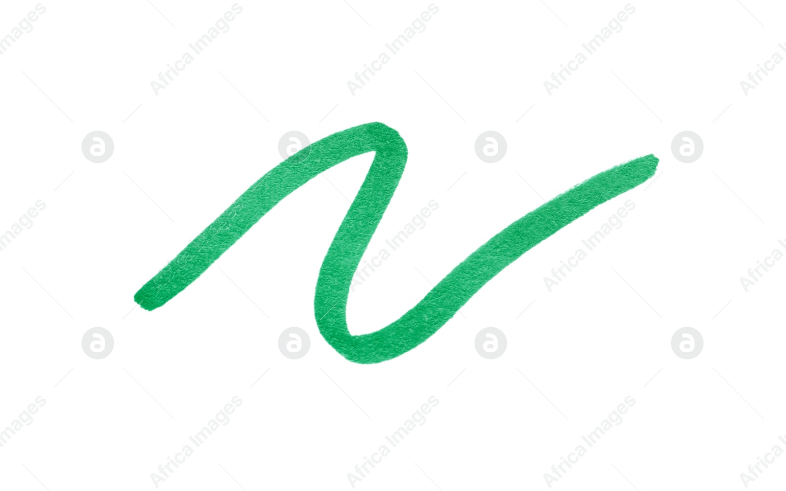 Photo of Stroke drawn with turquoise marker isolated on white, top view