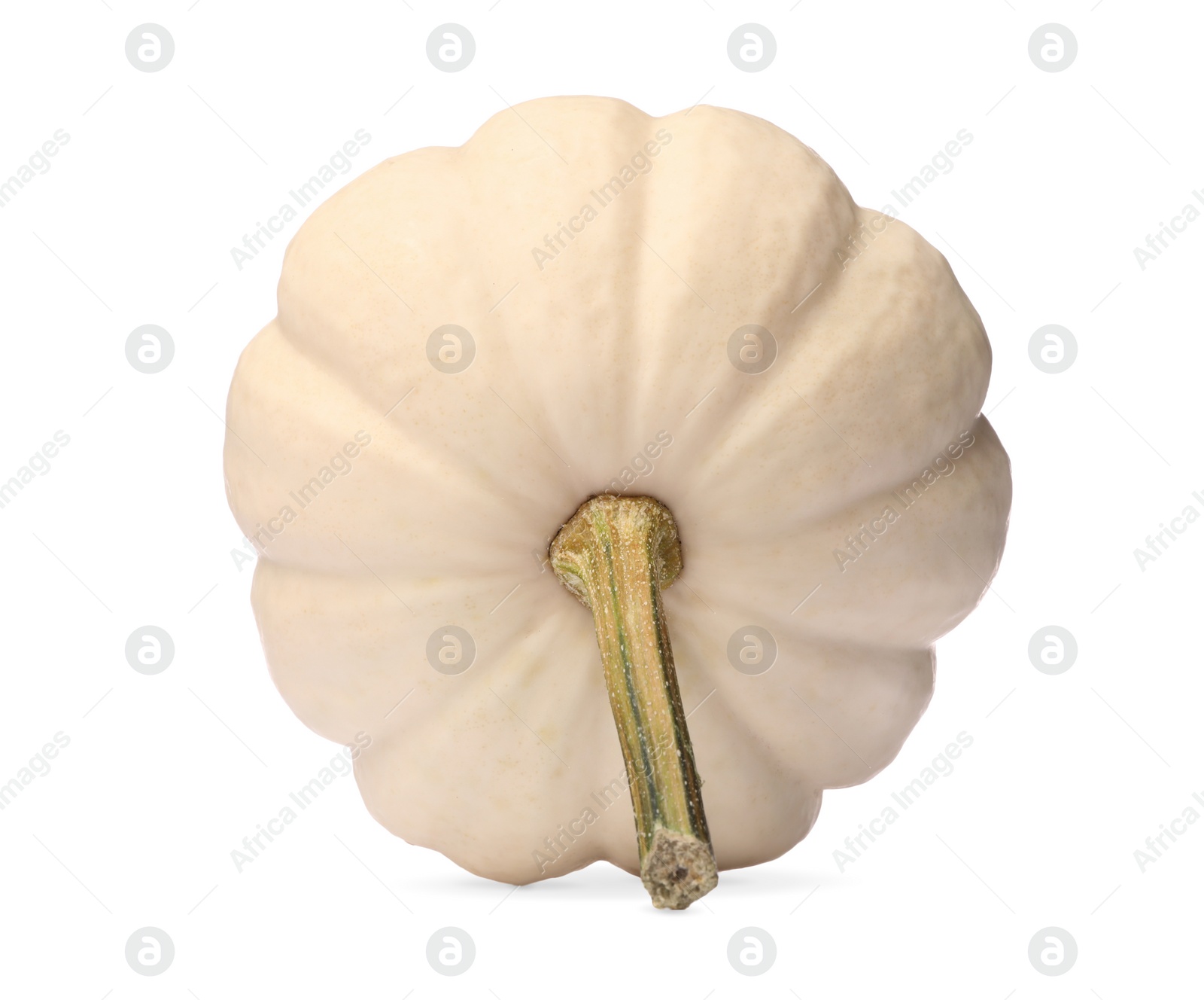 Photo of One ripe beige pumpkin isolated on white