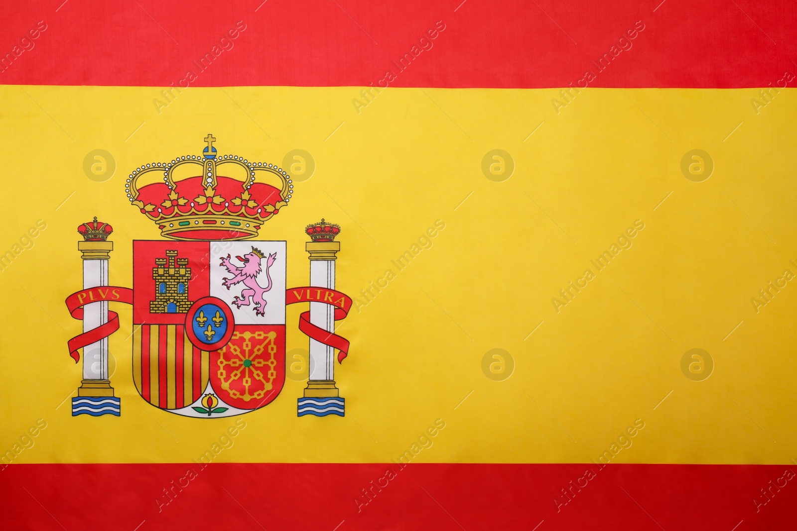 Photo of Flag of Spain as background, top view. National symbol