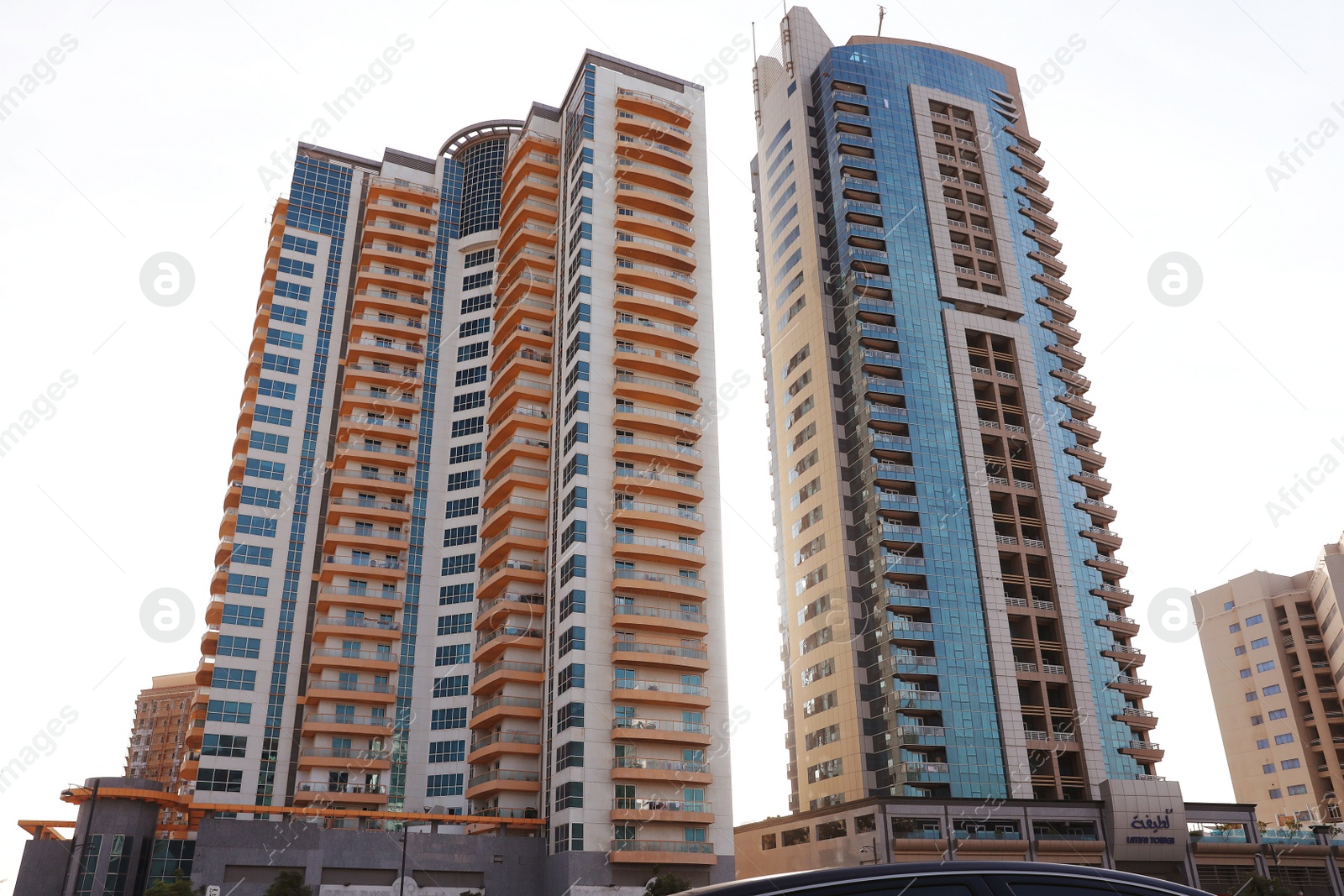 Photo of DUBAI, UNITED ARAB EMIRATES - NOVEMBER 06, 2018: Cityscape with modern buildings