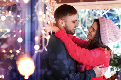 Happy couple spending time together during winter vacation