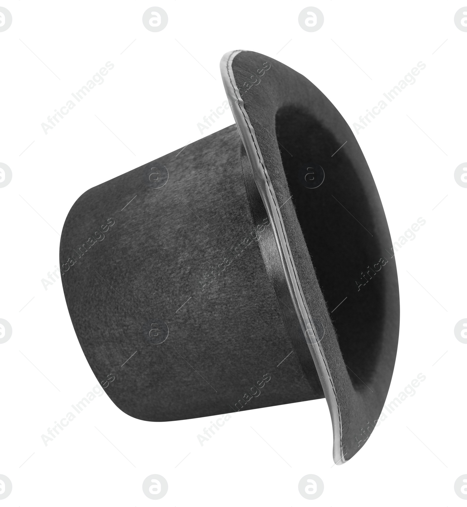 Photo of Black magician top hat isolated on white