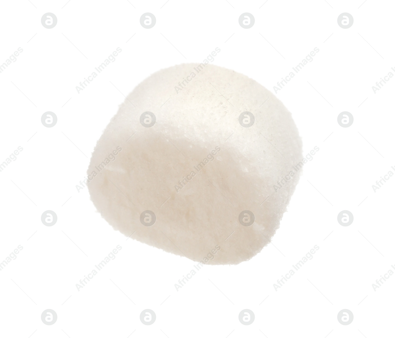 Photo of One delicious puffy marshmallow isolated on white