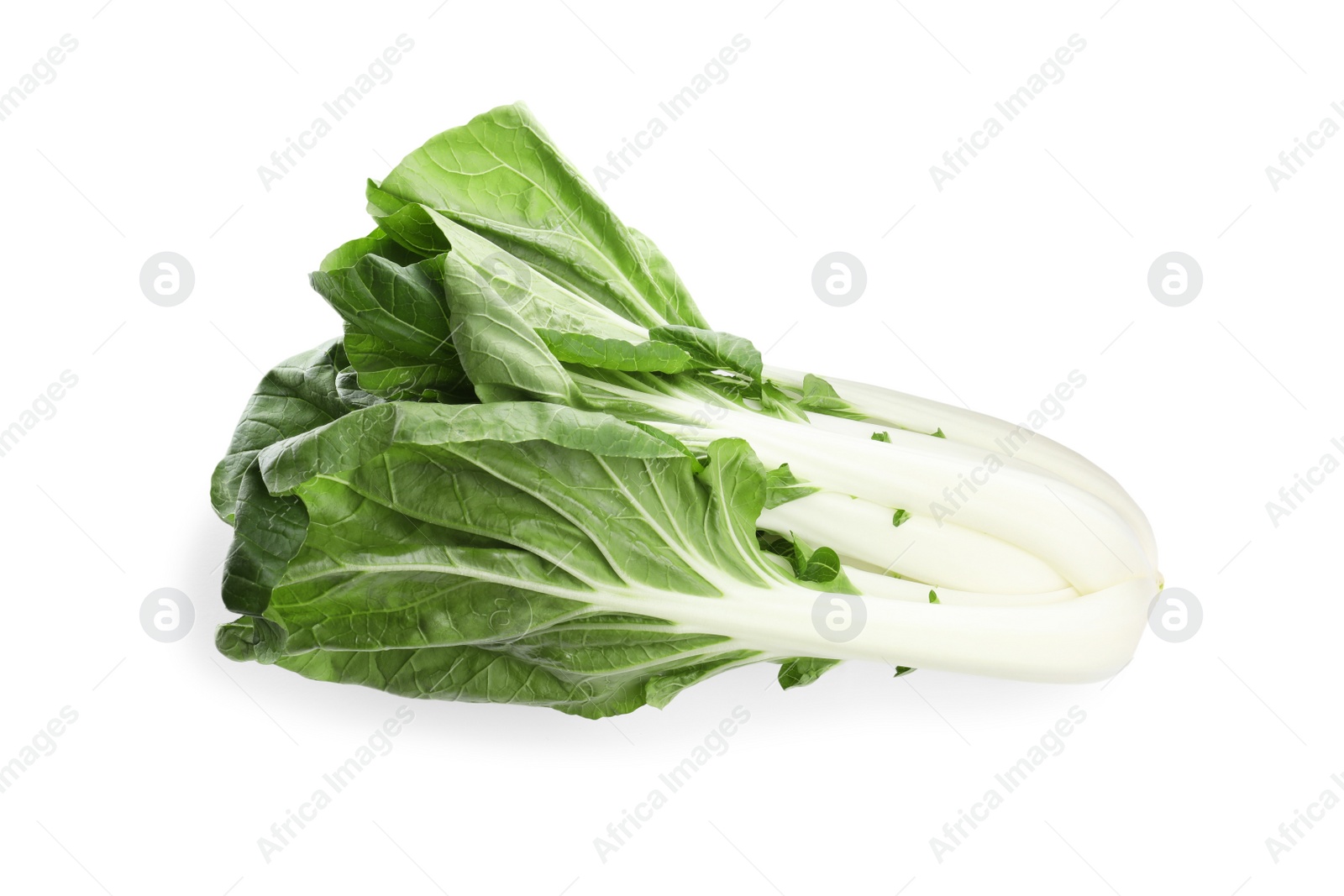 Photo of Fresh green pak choy cabbage isolated on white